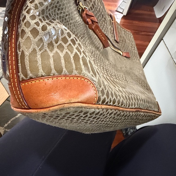 Dooney & Bourke Gray Snake Print Tote - Picture 2 of 8